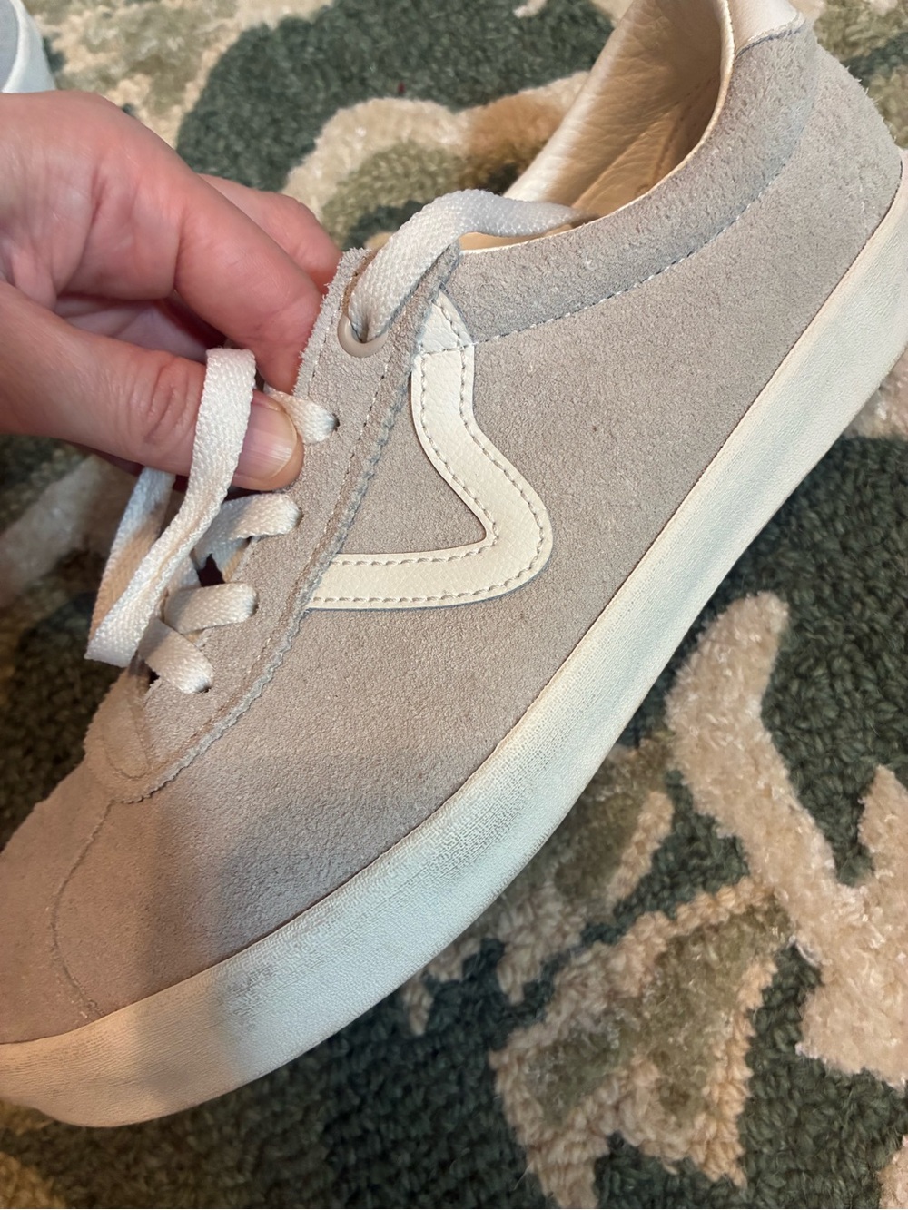 VANS light grey suede skate shoes
